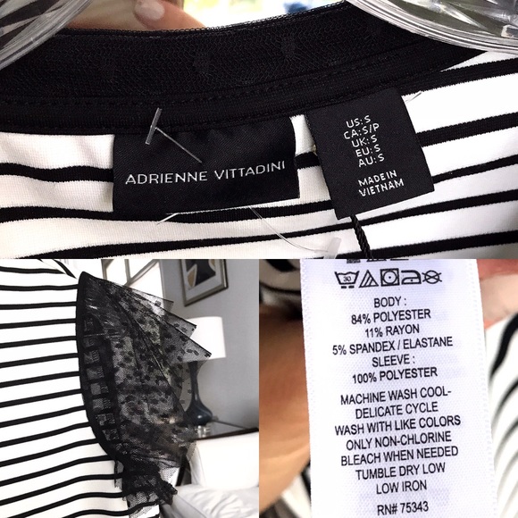 LAST ONE, S/L Black White Stripe Mini Dress 🖤 - Picture 7 of 7